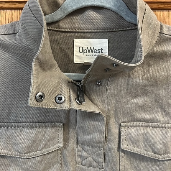 Upwest Cropped Ecohemp Twill Jacket Taupe Tan Hemp and recycled polyester small - Picture 14 of 16